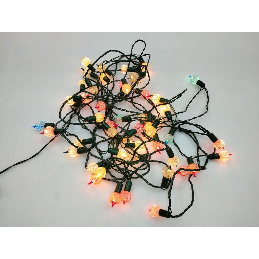 50x - Vintage Christmas Mini Lights with Reflectors Multi Color Tested - Picture 9 of 13